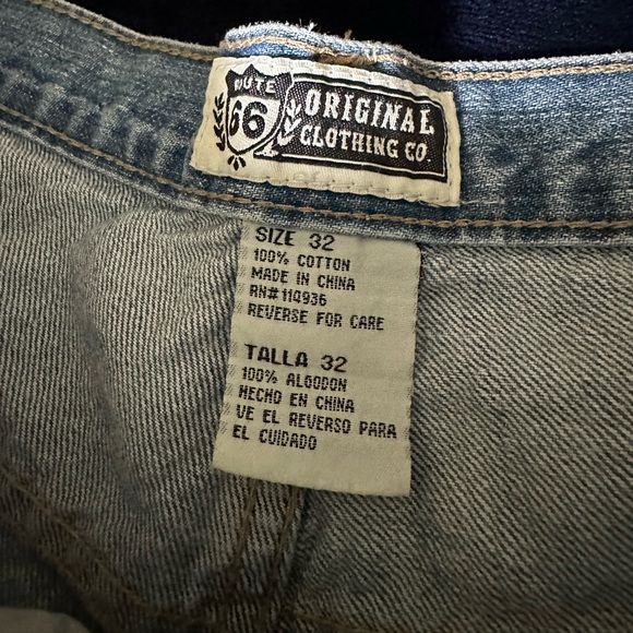 Vintage Route 66 Longline Jean Short-Jorts - Picture 3 of 5